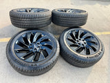22" Lincoln Navigator OEM 10665 rims wheels BLACK LABEL 2025 2026 MICHELIN NEW Texas Truck Tire