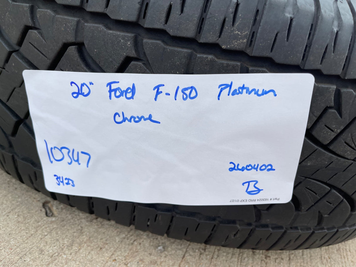 20" Ford F-150 OEM rim wheel CHROME 10347 Expedition spare PIRELLI A/T NICE Texas Truck Tire