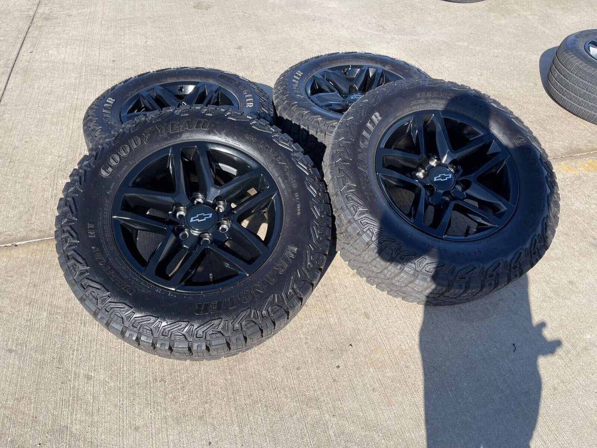 18" Chevy Silverado Tahoe ZR2 black OEM 5911 wheels rims 2024 2025 2026 NEW Texas Truck Tire