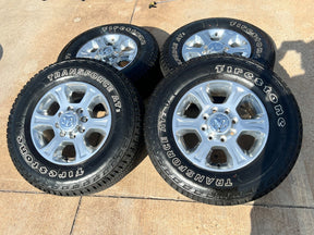 18" Ram 2500 3500 Laramie Power Wagon OEM wheels rims 2692 FIRESTONE A/T2 Texas Truck Tire