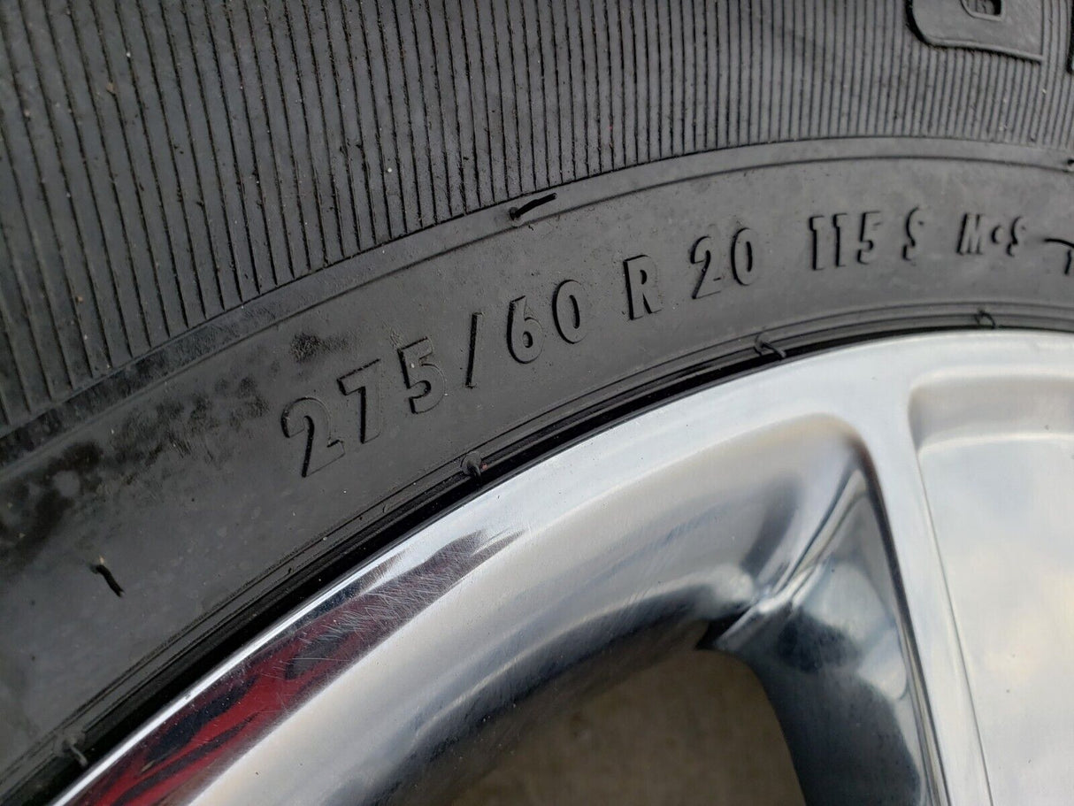 20" Chevy Silverado Tahoe OEM wheels rims 5653 CHROME 2016 2017 2018 2019 2020 Texas Truck Tire