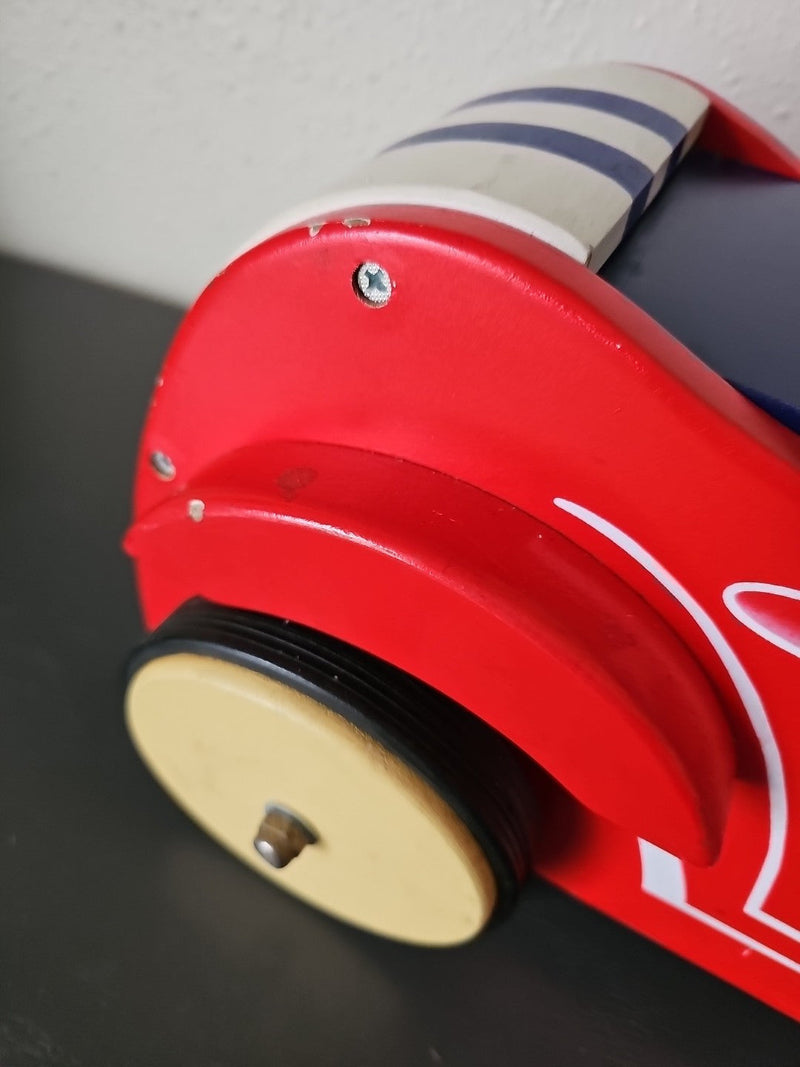 Wooden Ride-On Classic Sport Push Car for Kids