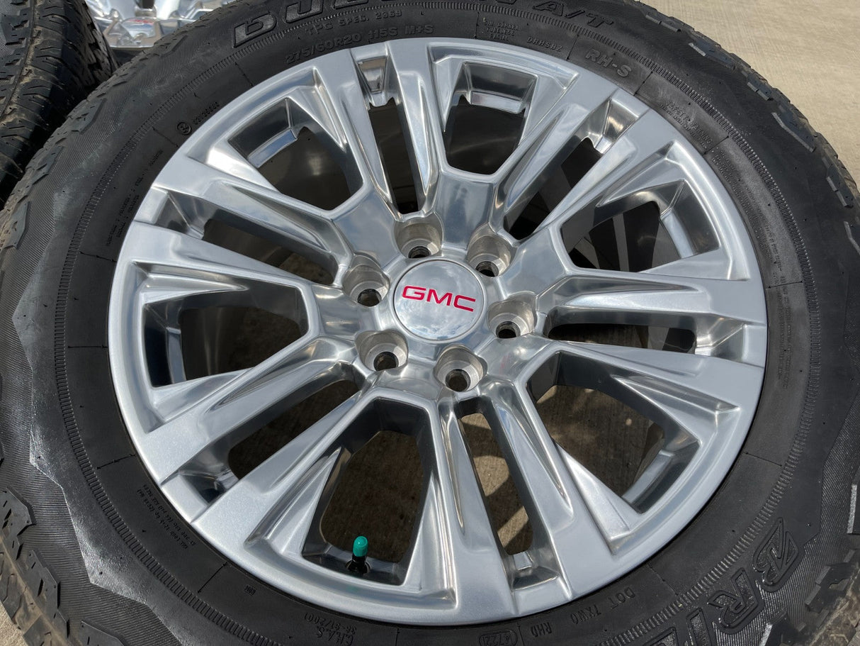 20" GMC Sierra Yukon Denali OEM 5917 wheels rims Chevy 2021 2022 2023 2025 2026 Texas Truck Tire