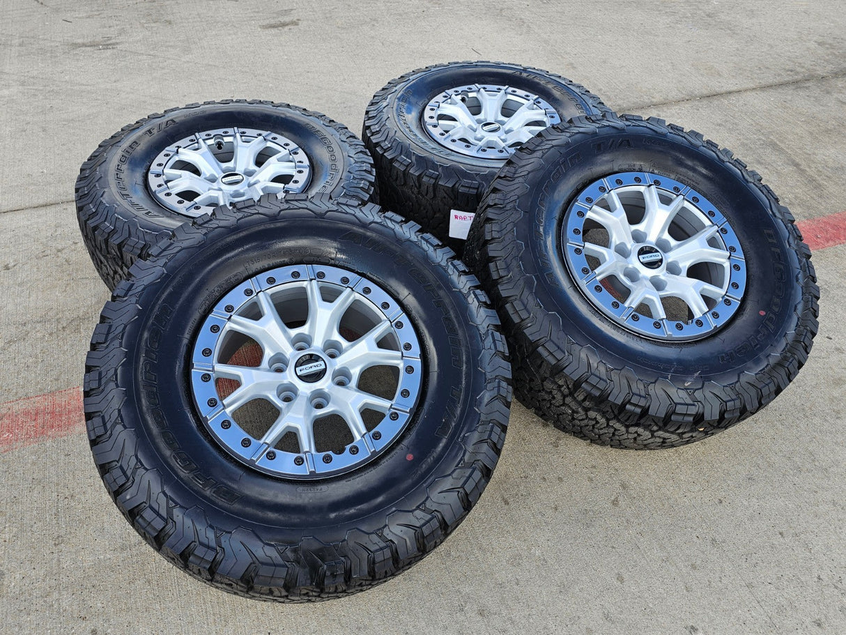 17" Ford F-150 Raptor R OEM Replica BEADLOCK 10460 rims wheels 35" tires BFG NEW Texas Truck Tire