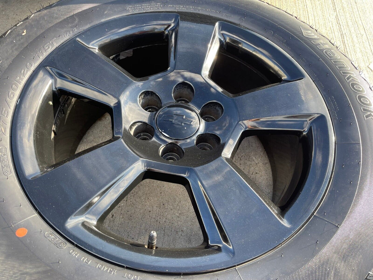 20" Chevy Silverado 1500 Tahoe Suburban OEM wheels rims 5652 tires GMC Texas Truck Tire