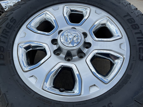 20" Dodge Ram 2500 3500 OEM 2477 CHROME wheels rims tires 35" Texas Truck Tire