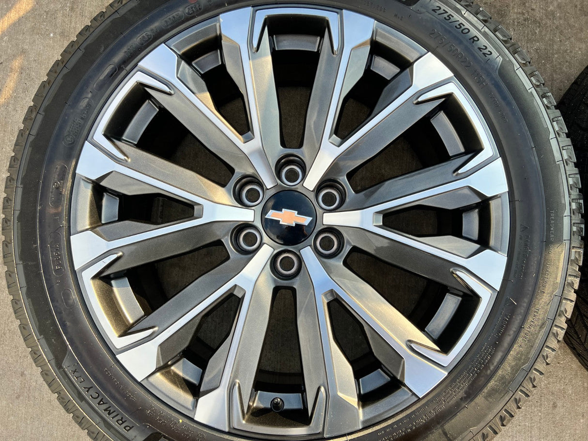 22" Chevy Tahoe Silverado Suburban OEM wheels rims NEW MICHELIN 2025 2026 Texas Truck Tire