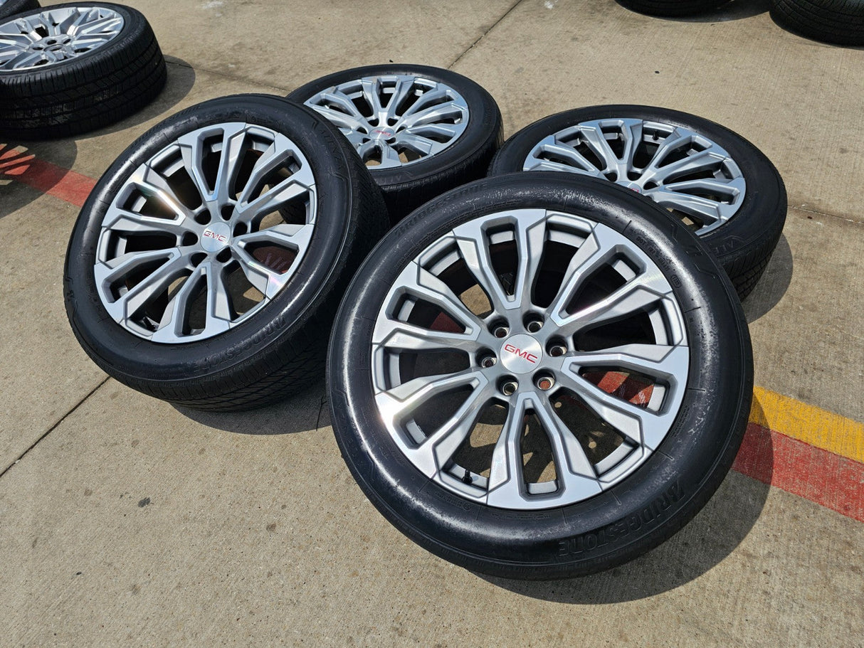 22" GMC Yukon Sierra DENALI OEM wheels rims 14025 97000 tires Texas Truck Tire