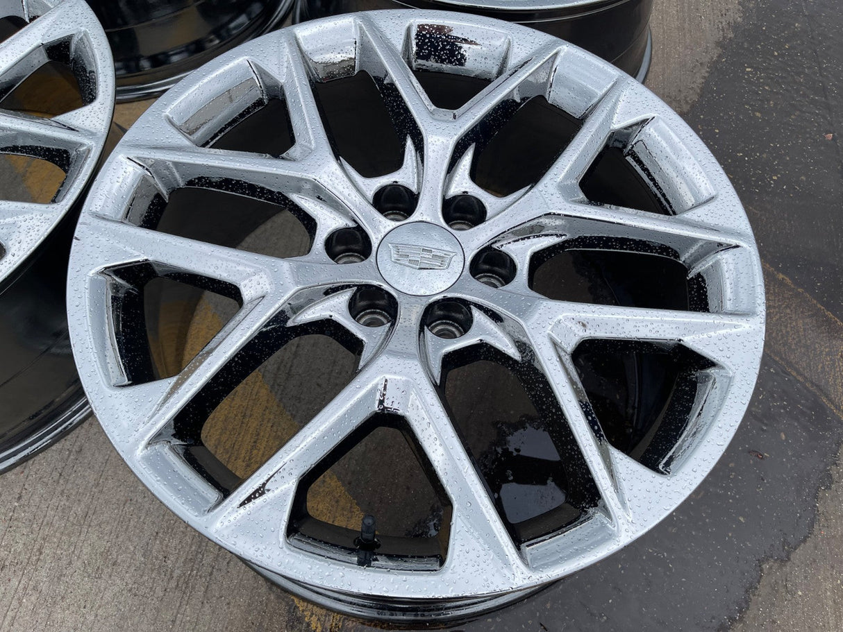 22" GMC Yukon Sierra DENALI OEM 14078 wheels rims CHROME 2025 2026 DISCOUNTED Texas Truck Tire