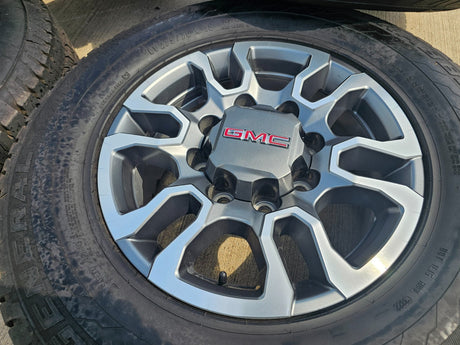 18" GMC Sierra AT4X Chevy Silverado 2500 3500 OEM 5949 wheels rims GENERAL Texas Truck Tire