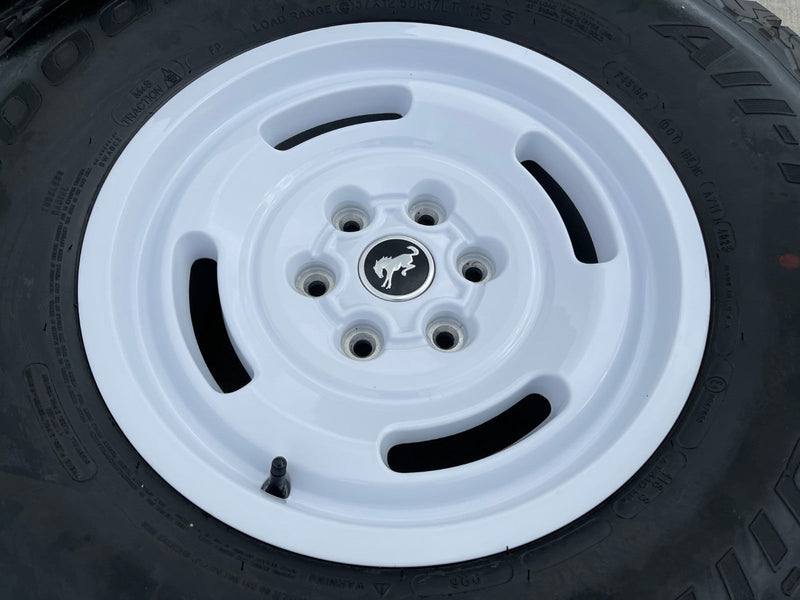 17" Ford Bronco HERITAGE SASQUATCH OEM 10463 wheels rims white 37" BFG NEW Texas Truck Tire