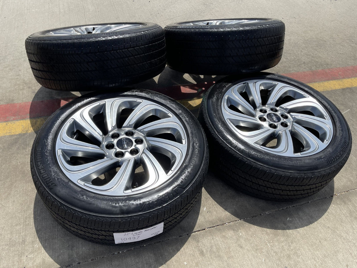 22" Lincoln Navigator BLACK LABEL OEM 10497 rims wheels BRIDGESTONE DISCOUNTED Texas Truck Tire