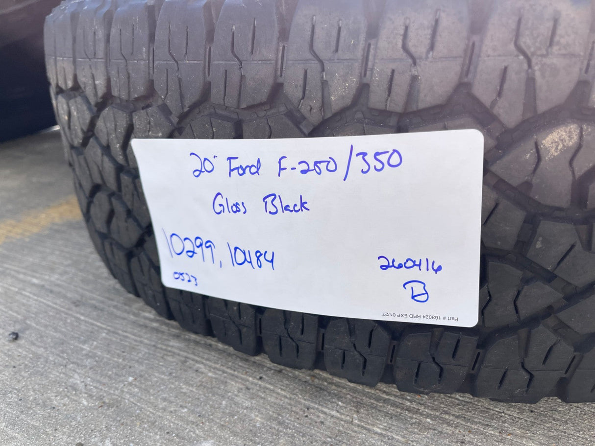 20" Ford F-250 F-350 OEM black Lariat wheels rims 10299 10484 tires DISCOUNTED Texas Truck Tire