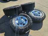 18" Dodge Ram 2500 3500 STEEL chrome OEM 2473 wheels rims TOYO M/T 35" Texas Truck Tire