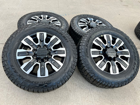 20" GMC Sierra AT4X 2500 3500 OEM wheels rims 5958 14138 Chevy Silverado FALKEN Texas Truck Tire
