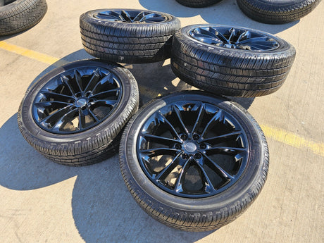 22" Jeep Grand Wagoneer OEM 9298 Obsidian rims wheels RAM 1500 MICHELIN Texas Truck Tire
