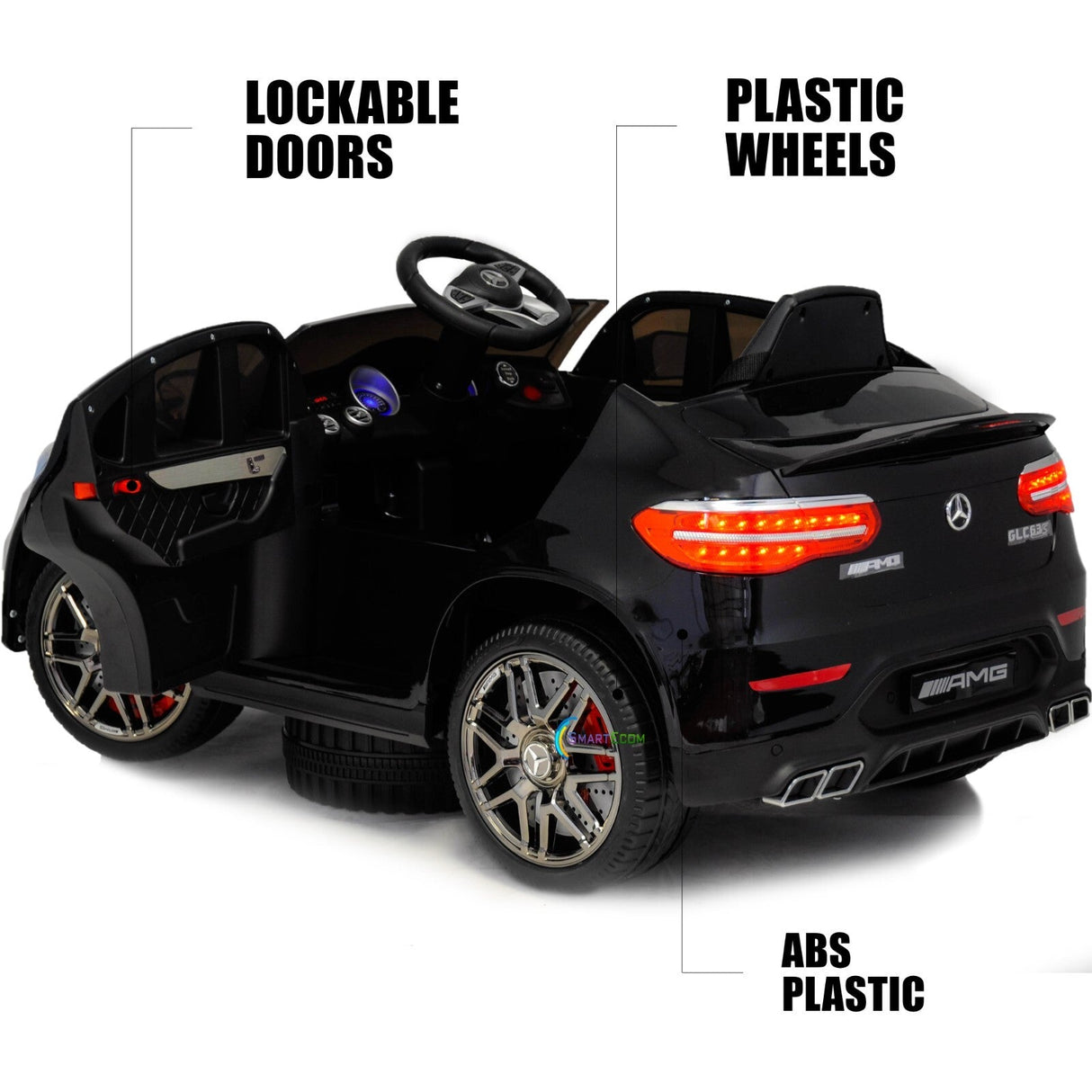 12V One-Seater Ride-On Car with Remote Control and MP3 – Licensed Mercedes-Benz, Multiple Colors
