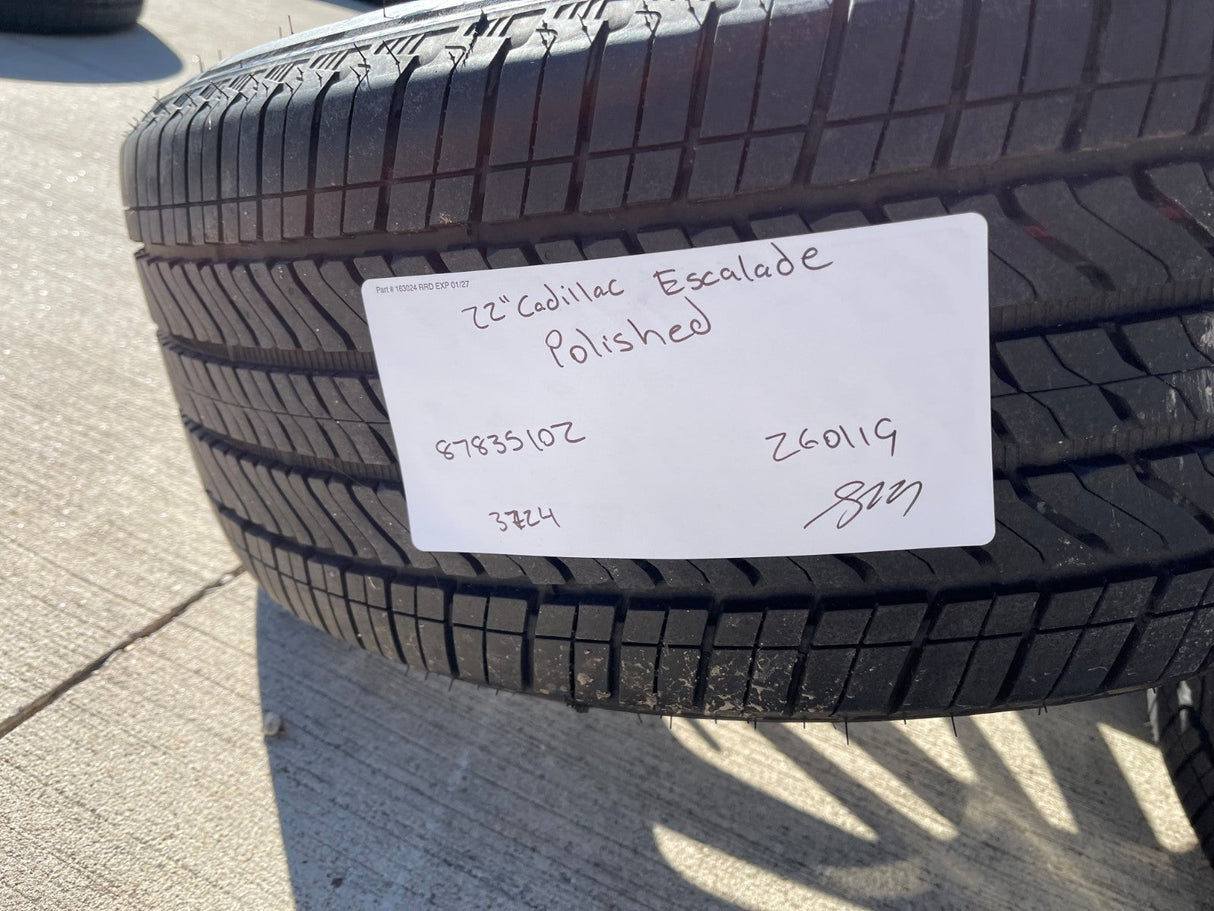 22" Cadillac Escalade Platinum OEM wheels rims tires 2024 2025 2026 NEW Texas Truck Tire
