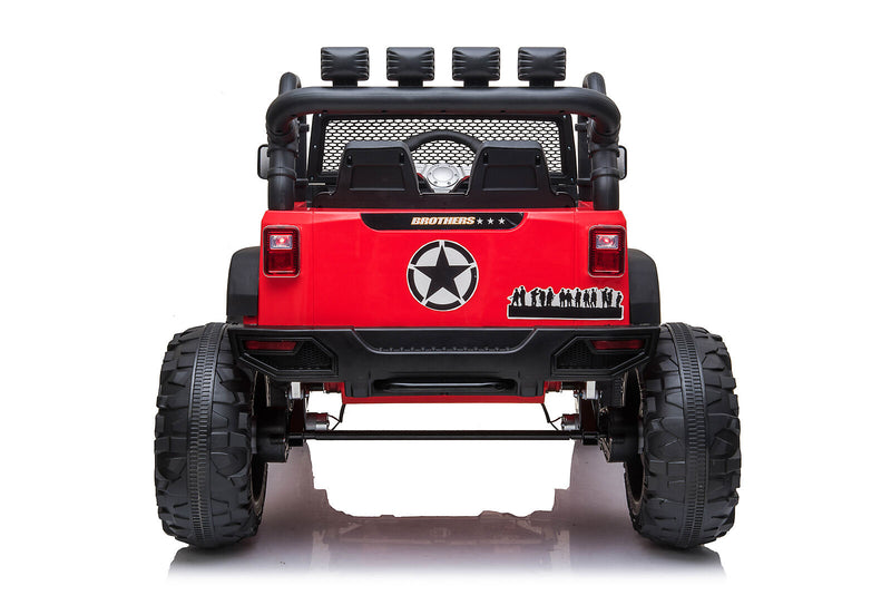 JEEP Dual Control Kids Electric Ride-On Car with Foot Pedal, LED Lights, Music Player, USB, Bluetooth