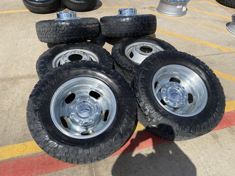 17" Ford F-350 Dually OEM 10477 10478 rims wheels 2023 2024 2025 TOYO A/T3 Texas Truck Tire