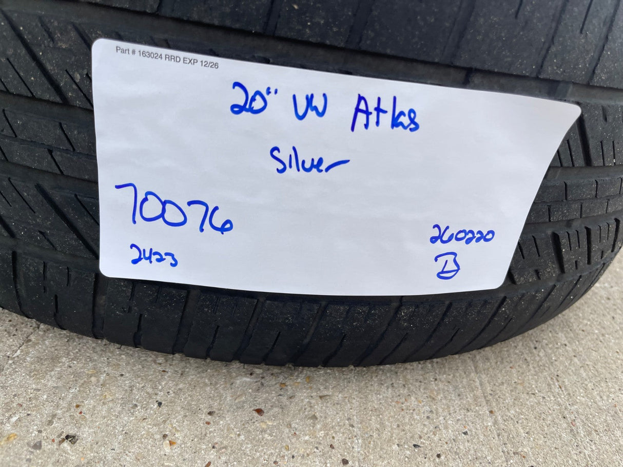 20" VW Atlas OEM wheel rim tire 70076 Audi Q7 Q8 2020 2021 2022 2023 2024 2025 Texas Truck Tire