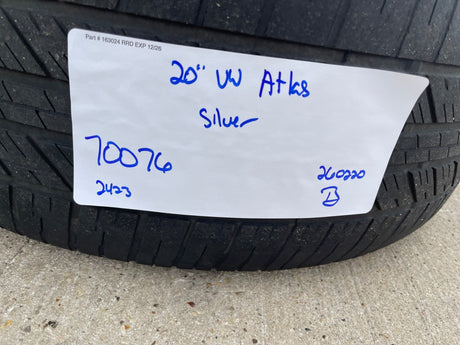 20" VW Atlas OEM wheel rim tire 70076 Audi Q7 Q8 2020 2021 2022 2023 2024 2025 Texas Truck Tire