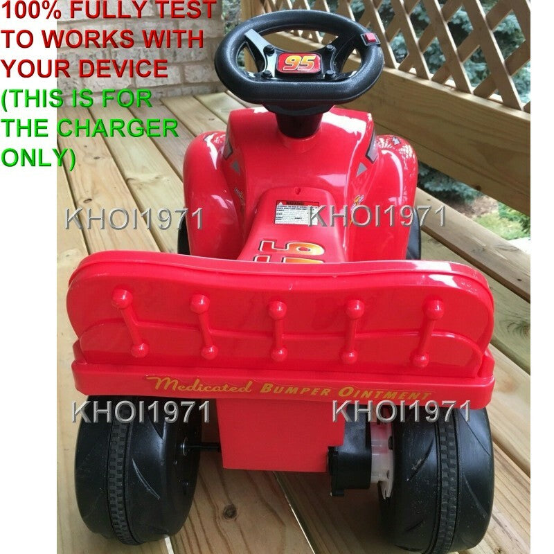 6V AC Wall Charger Adapter for Disney Pixar Cars 3 Lightning McQueen 95 Ride-On Toy