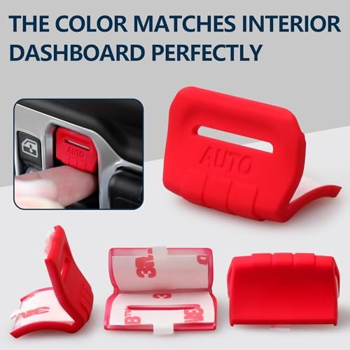 Red Window Button Cover Compatible with 2018-2025 Jeep Wrangler JL Unlimited Sahara Rubicon