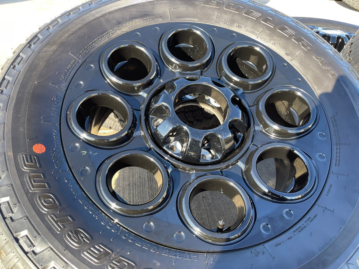 20" Ford F-250 F-350 OEM black TREMOR 10484 10299 wheels rims BRIDGESTONE NEW Texas Truck Tire