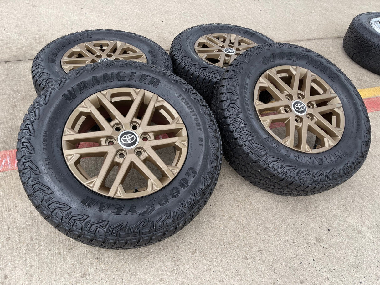 18" Toyota Tundra TRD OEM wheels rims 75281 Sequoia LX600 BRONZE 2025 2026 NEW Texas Truck Tire
