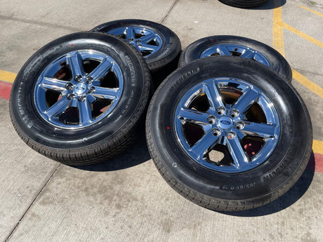 18" Ford F-150 Lariat OEM 10613 95922 CHROME rims wheels Expedition MICHELIN NEW Texas Truck Tire