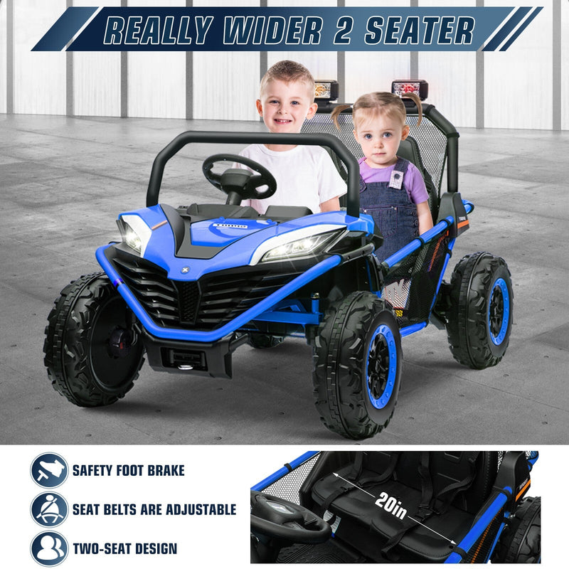 24V Electric Kids Ride-On UTV Truck with 2 Seats, 4WD and Remote Control, 4x80W Motors