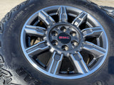 18" GMC Sierra AT4X Chevy Silverado OEM 14131 wheels rims 2024 2025 2026 Texas Truck Tire