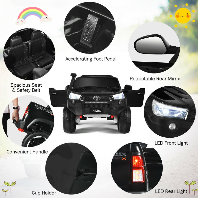 2x12V Official Toyota Hilux Ride On Truck Car 2-Seater 4WD with Remote Control