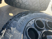 20" Ford F-250 F-350 OEM black TREMOR wheels rims 10299 10484 NEW NITRO A/T Texas Truck Tire