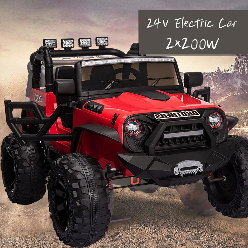24V Jeep Music Fashion Ride-On Car with Remote Control for Electric Kids