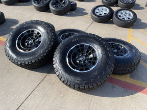 17" Ford Bronco HERITAGE SASQUATCH OEM 22025 wheels rims BFG KO2 A/T 37" NEW Texas Truck Tire