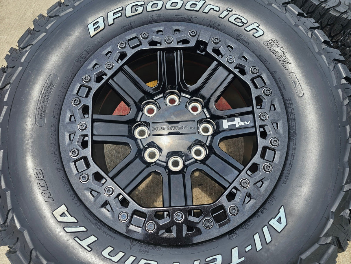 18" Hummer beadlock EV HEV 2500 OEM wheels rims 2023 2024 2025 2026 NEW BFG 35" Texas Truck Tire