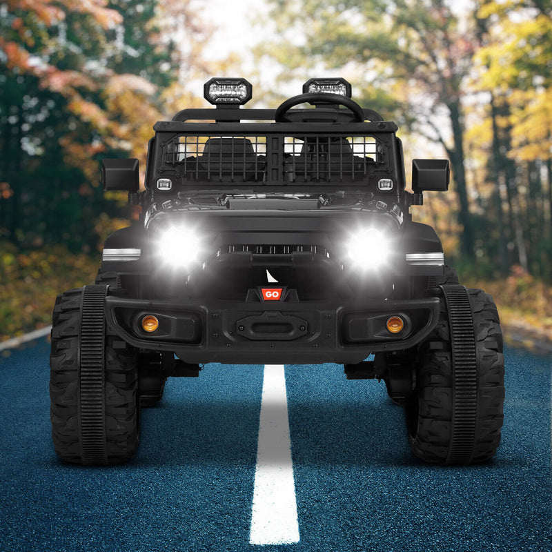 Kimbosmart 24V Electric Battery-Powered Children's Ride-On Vehicle Truck Featuring LED Lights, MP3 Player, and Bluetooth Connectivity