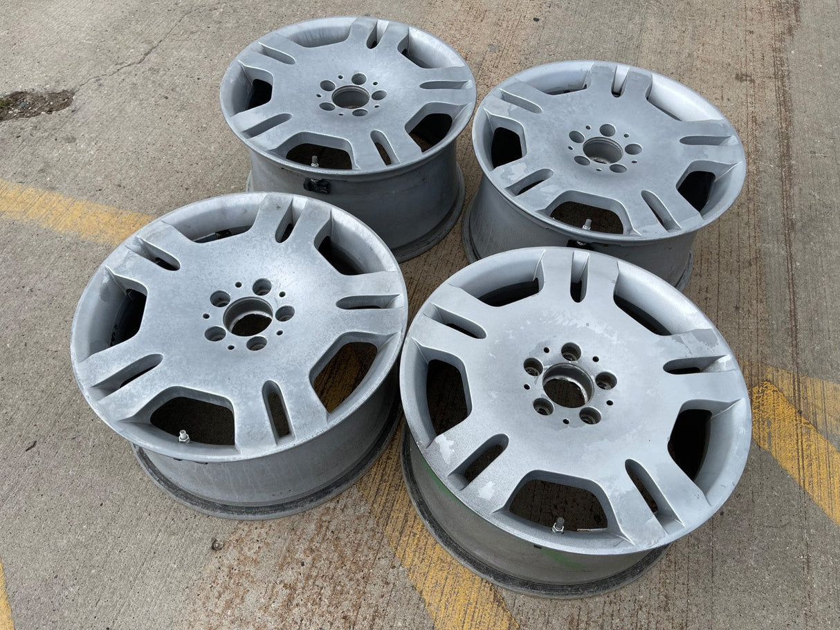 18" 18x8.5 + 18x9.5 Mercedes S550 S600 OEM staggered 65470 65471 wheels rims Texas Truck Tire
