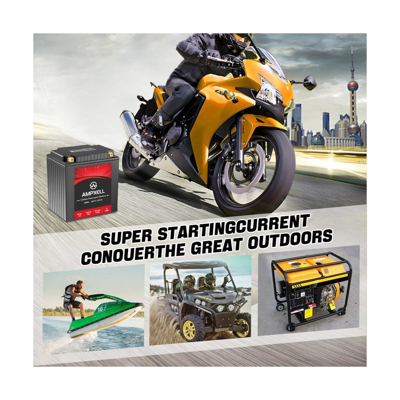 12V 18Ah Lithium Motorcycle Battery YTX30L-BS 1080A High Performance Replacement