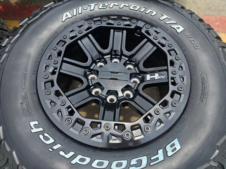 18" Hummer beadlock EV HEV 2500 OEM wheels rims 2023 2024 2025 2026 NEW BFG 35" Texas Truck Tire
