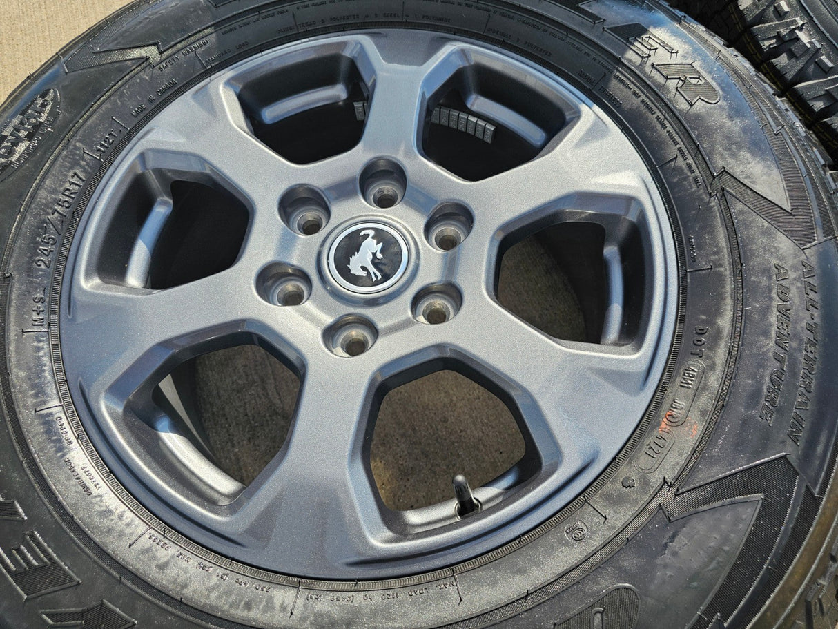 17" Ford Bronco Big Bend wheels rims 10384 OEM Ranger 2024 2025 2026 GOODYEAR Texas Truck Tire