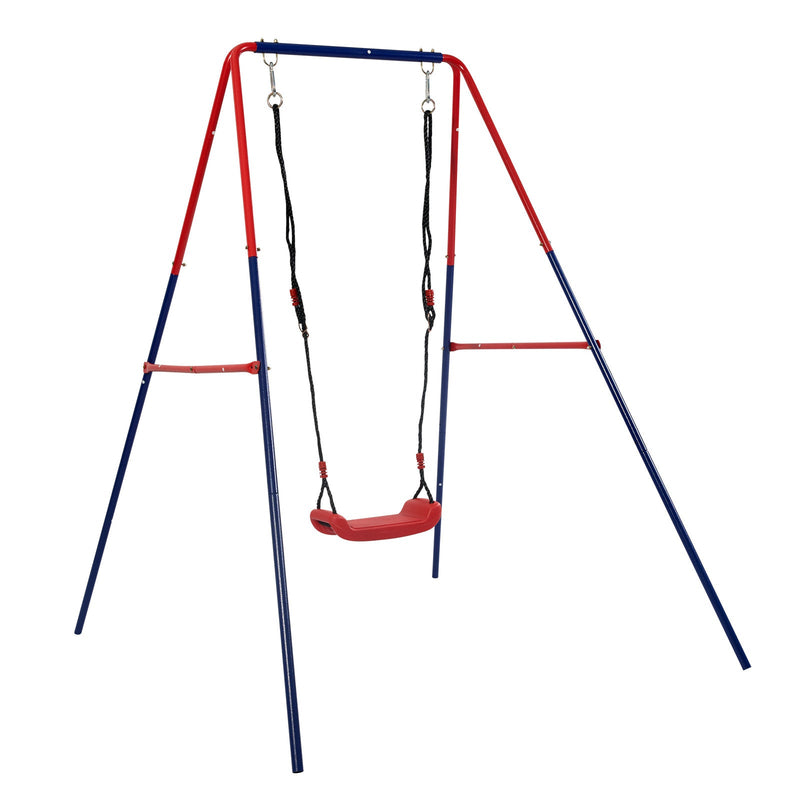 Green and Blue Baby Swing Set 2-in-1 Plastic Safe Mental Development Toy