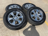18" Ford F-150 Expedition OEM Lariat CHROME rims wheels 3998 tires NEW MICHELIN Texas Truck Tire