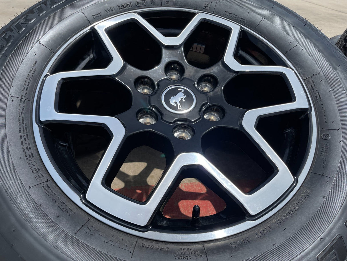 18" Ford Bronco wheels rims black 10389 Ranger tires 2022 2023 2024 2025 Texas Truck Tire