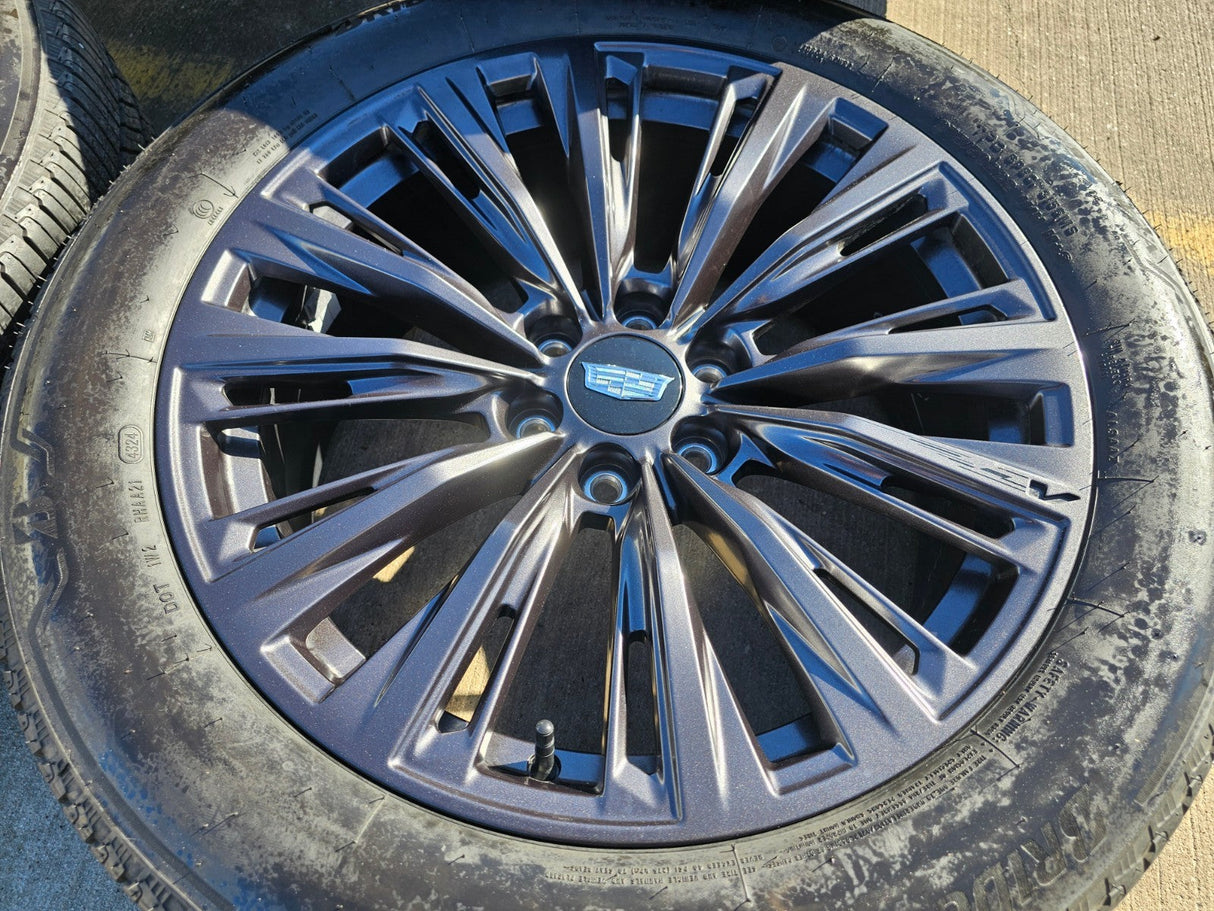 22" Cadillac Escalade V V600 Platinum OEM ORIGINAL wheels rims 2024 2025 2026 Texas Truck Tire