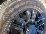 20" GMC Sierra Chevy 2500 OEM 5957 BLACK DIAMOND wheels rims 2024 2025 GOODYEAR Texas Truck Tire