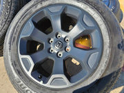 20" Dodge Ram 1500 OEM Laramie Black 2680 wheels rims 2022 2023 2024 2025 2026 Texas Truck Tire