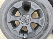 20" Dodge Ram 1500 OEM Laramie Black 2680 wheels rims 2024 2025 2026 BRIDGESTONE Texas Truck Tire